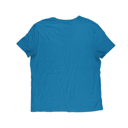 Nautica Performance T-Shirt Blue XL 95 Cotton 5 Elastane Crew Neck Classic