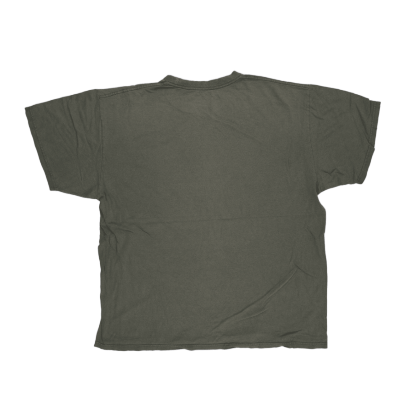 Nike Vintage Athletics T-Shirt Olive Green Large Cotton Crew Neck Sportswear