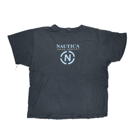 Nautica Vintage Navy Graphic T-Shirt XL Cotton Crew Neck Short Sleeve