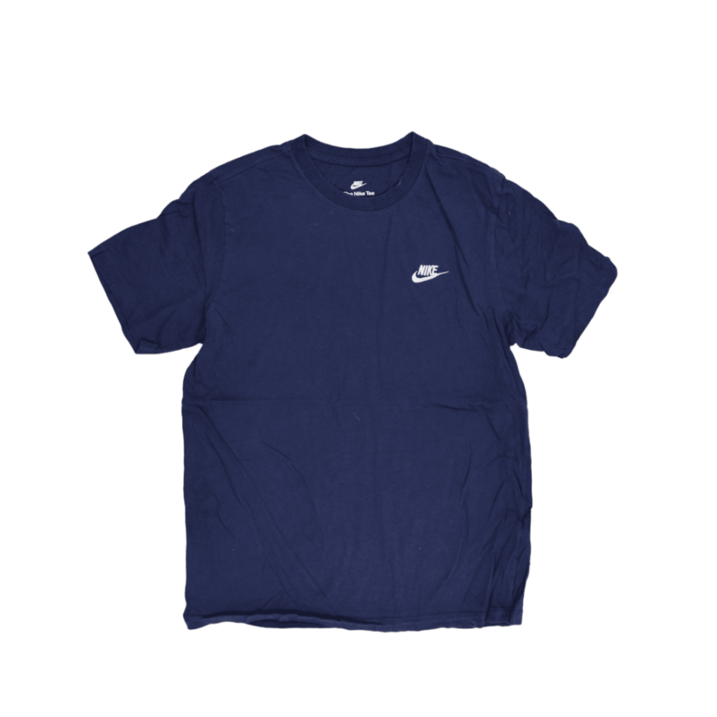 Nike Navy Blue Cotton T-Shirt Crew Neck Size Medium