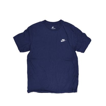 Nike Navy Blue Cotton T-Shirt Crew Neck Size Medium