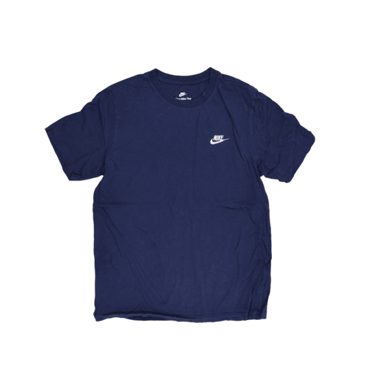 Nike Navy Blue Cotton T-Shirt Crew Neck Size Medium