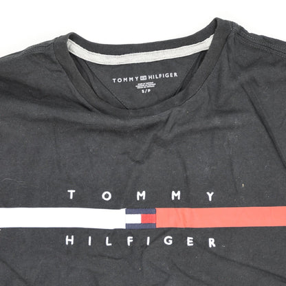 Tommy Hilfiger Men's Black Cotton T-Shirt Size Small Crew Neck Casual Style
