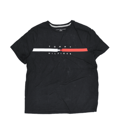Tommy Hilfiger Men's Black Cotton T-Shirt Size Small Crew Neck Casual Style