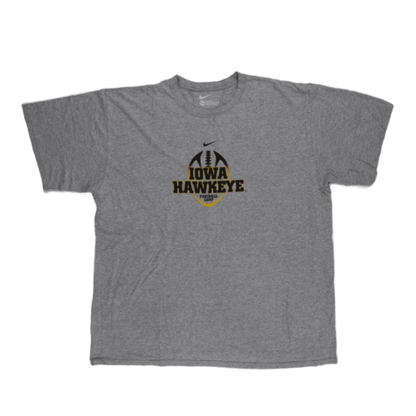 Nike Iowa Hawkeye Graphic T-Shirt Grey XXL Cotton Vintage Crew Neck