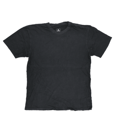 Champion Black Cotton V-Neck T-Shirt Large