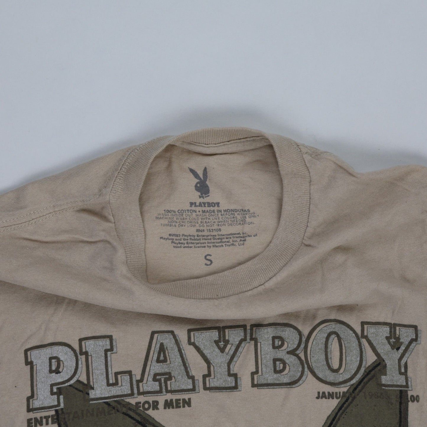 Playboy Andy Warhol Sand Graphic Tee 100 Cotton Size S Vintage Mens T Shirt