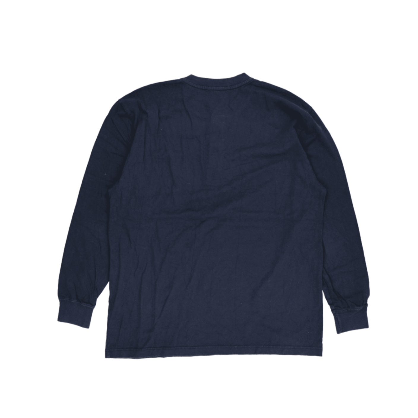 Dickies Navy Blue Cotton Long Sleeve Henley Shirt Large