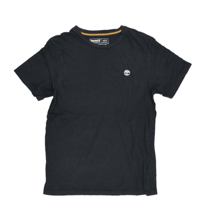 Timberland Black T-Shirt for Men Medium 100% Organic Cotton Casual Crew Neck