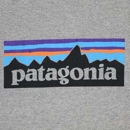 Patagonia Responsibili-Tee Grey Logo T-Shirt Small 50% Recycled Cotton 50% Recycled Polyester Crew Neck