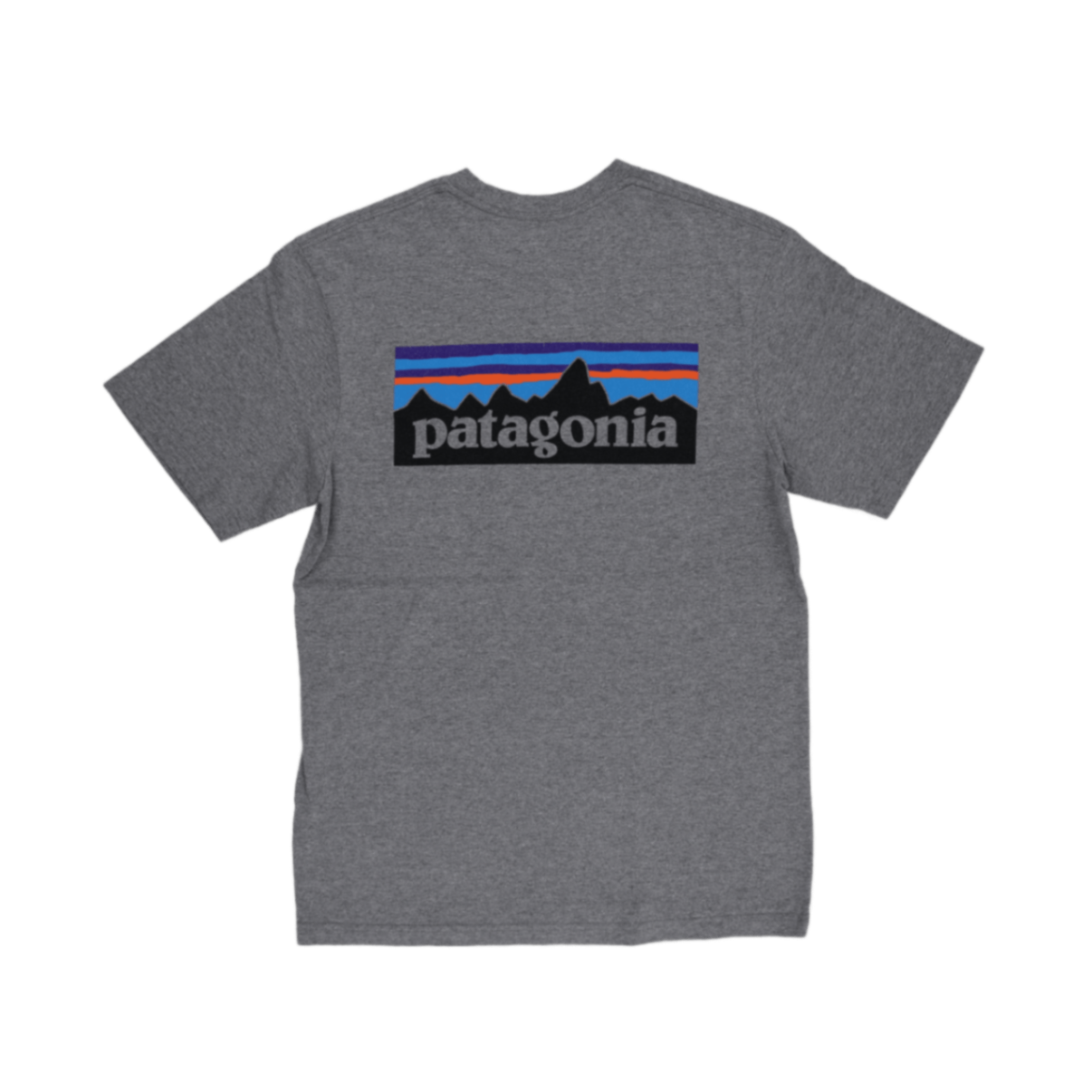 Patagonia Responsibili-Tee Grey Logo T-Shirt Small 50% Recycled Cotton 50% Recycled Polyester Crew Neck
