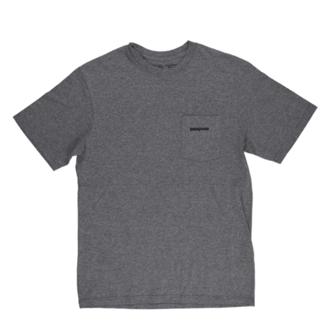 Patagonia Responsibili-Tee Grey Logo T-Shirt Small 50% Recycled Cotton 50% Recycled Polyester Crew Neck