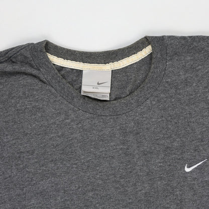 Nike Cotton T-Shirt Dark Heather Grey XXL Casual Crew Neck for Men