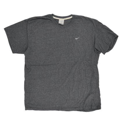 Nike Cotton T-Shirt Dark Heather Grey XXL Casual Crew Neck for Men