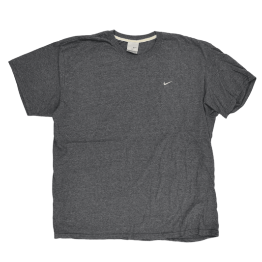 Nike Cotton T-Shirt Dark Heather Grey XXL Casual Crew Neck for Men