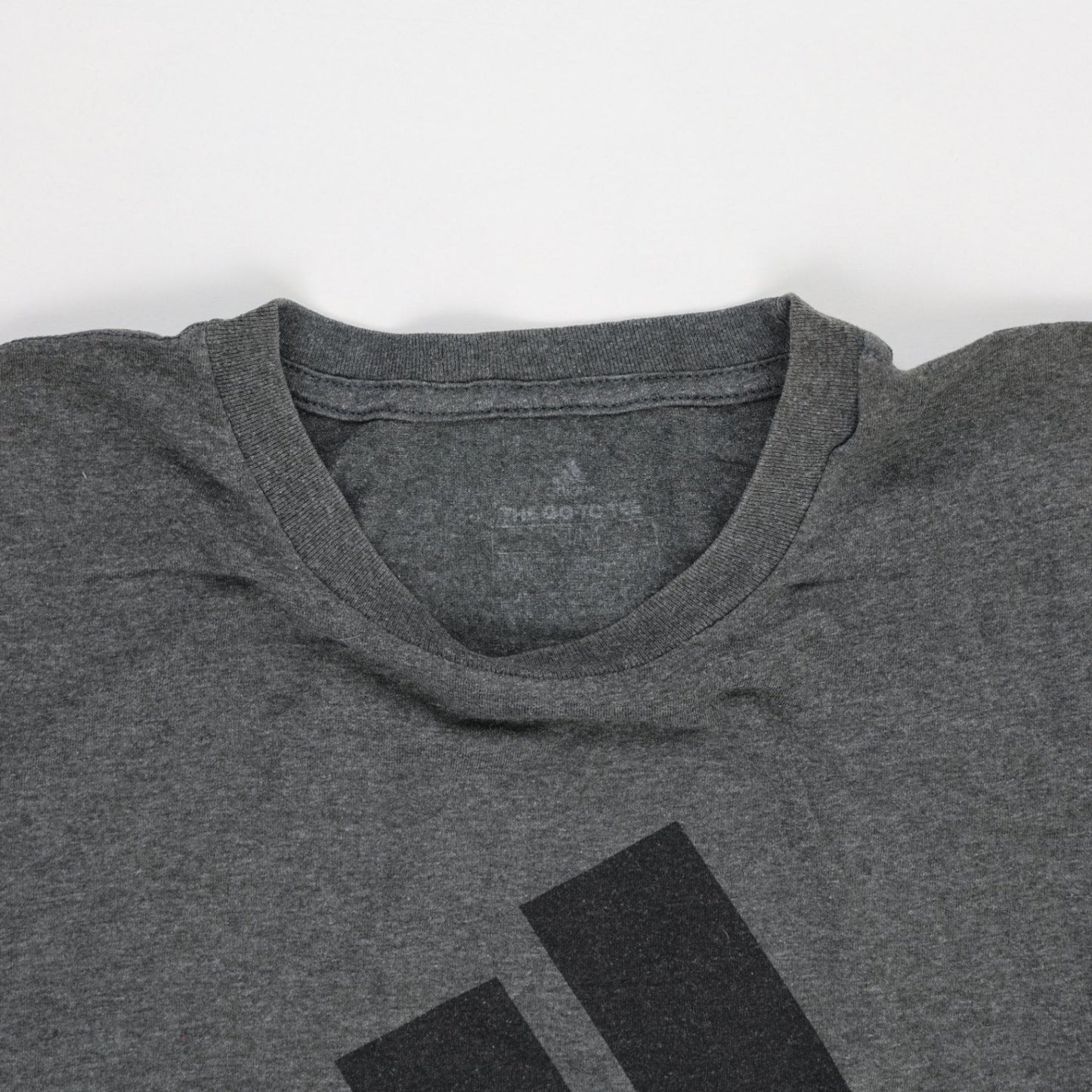 adidas The Go-To TEE Grey Large Cotton Blend Crew Neck Sportswear T-Shirt for Men