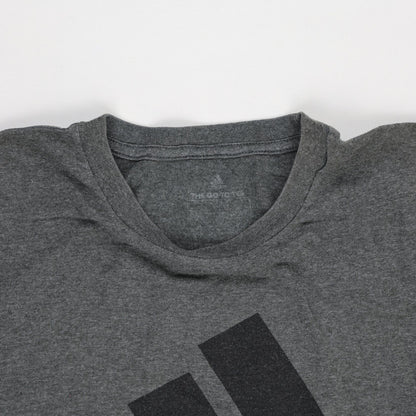 adidas The Go-To TEE Grey Large Cotton Blend Crew Neck Sportswear T-Shirt for Men
