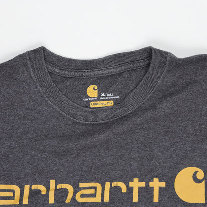 Carhartt Grey Original Fit XL Tall Short Sleeve T-Shirt Cotton Blend Crew Neck Vintage