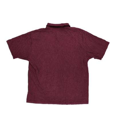 Carhartt Men's Burgundy Classic Polo Shirt Size L 100% Cotton Vintage