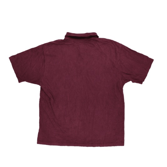 Carhartt Men's Burgundy Classic Polo Shirt Size L 100% Cotton Vintage