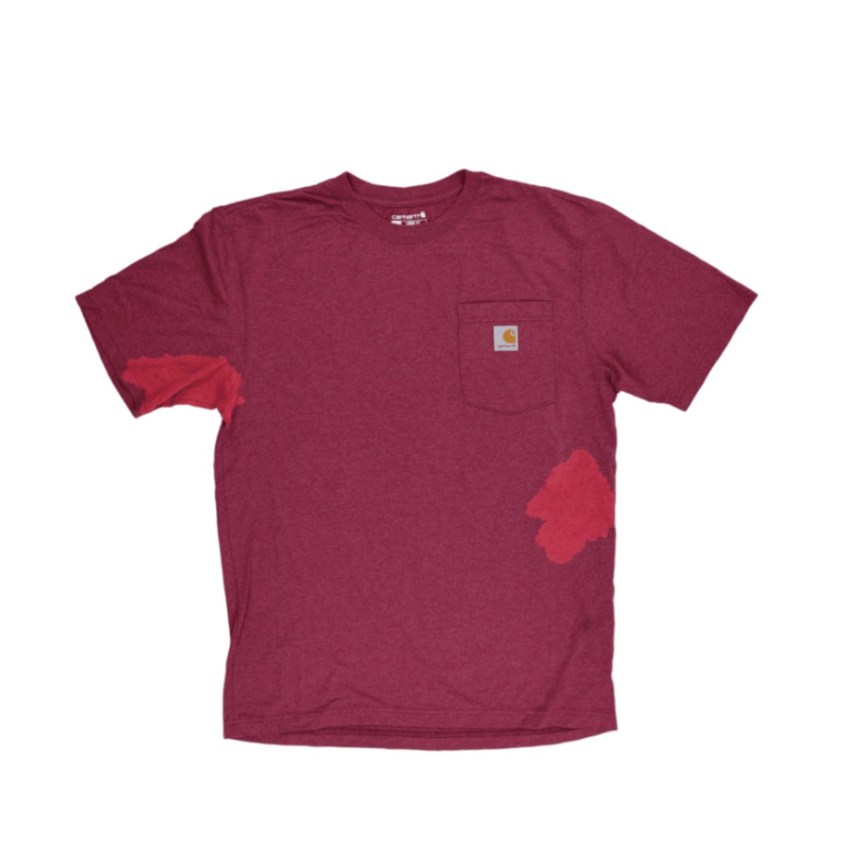 Carhartt Burgundy Short Sleeve T-Shirt Medium Cotton Crew Neck