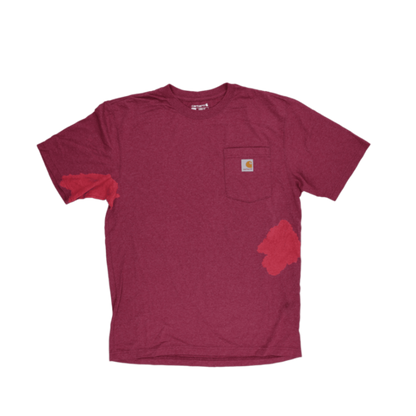 Carhartt Burgundy Short Sleeve T-Shirt Medium Cotton Crew Neck