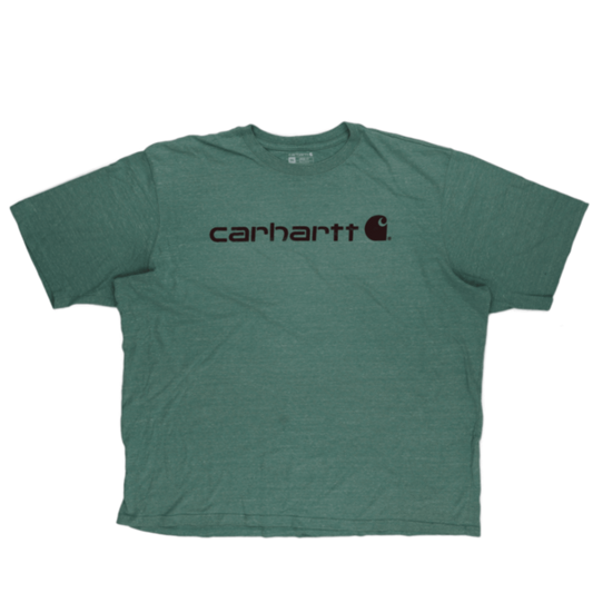 Carhartt Graphic Logo T-Shirt for Men in Green 2XL Cotton Crew Neck