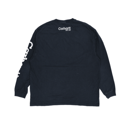 Carhartt XL Navy Long Sleeve Tee 100% Cotton Crew Neck Shirt for Men