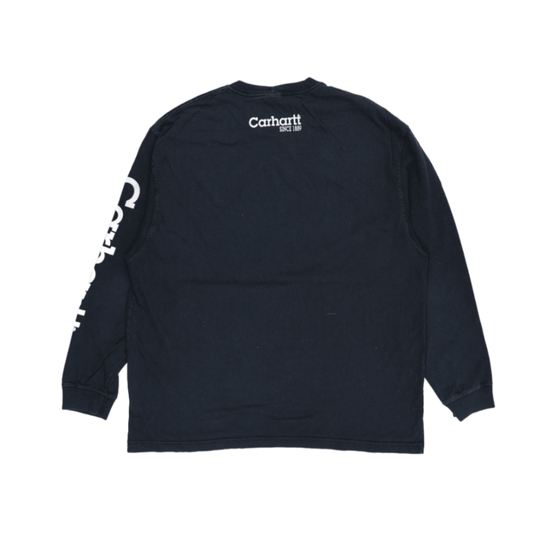 Carhartt XL Navy Long Sleeve Tee 100% Cotton Crew Neck Shirt for Men