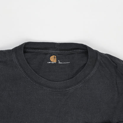 Carhartt Black Long Sleeve Pocket T-Shirt Large Cotton Crew Neck