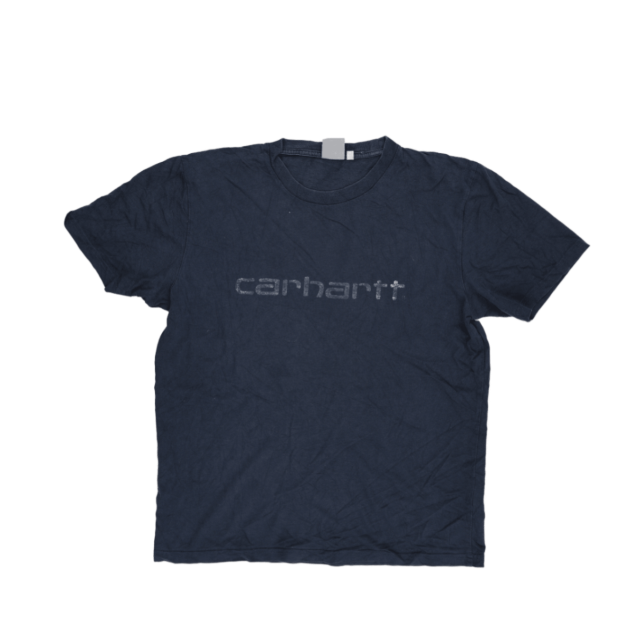 Carhartt Vintage Navy Blue Logo Cotton T-Shirt Medium