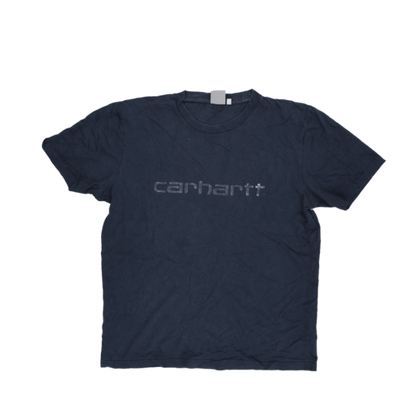 Carhartt Vintage Navy Blue Logo Cotton T-Shirt Medium