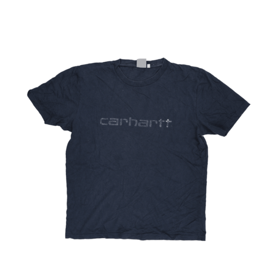 Carhartt Vintage Navy Blue Logo Cotton T-Shirt Medium