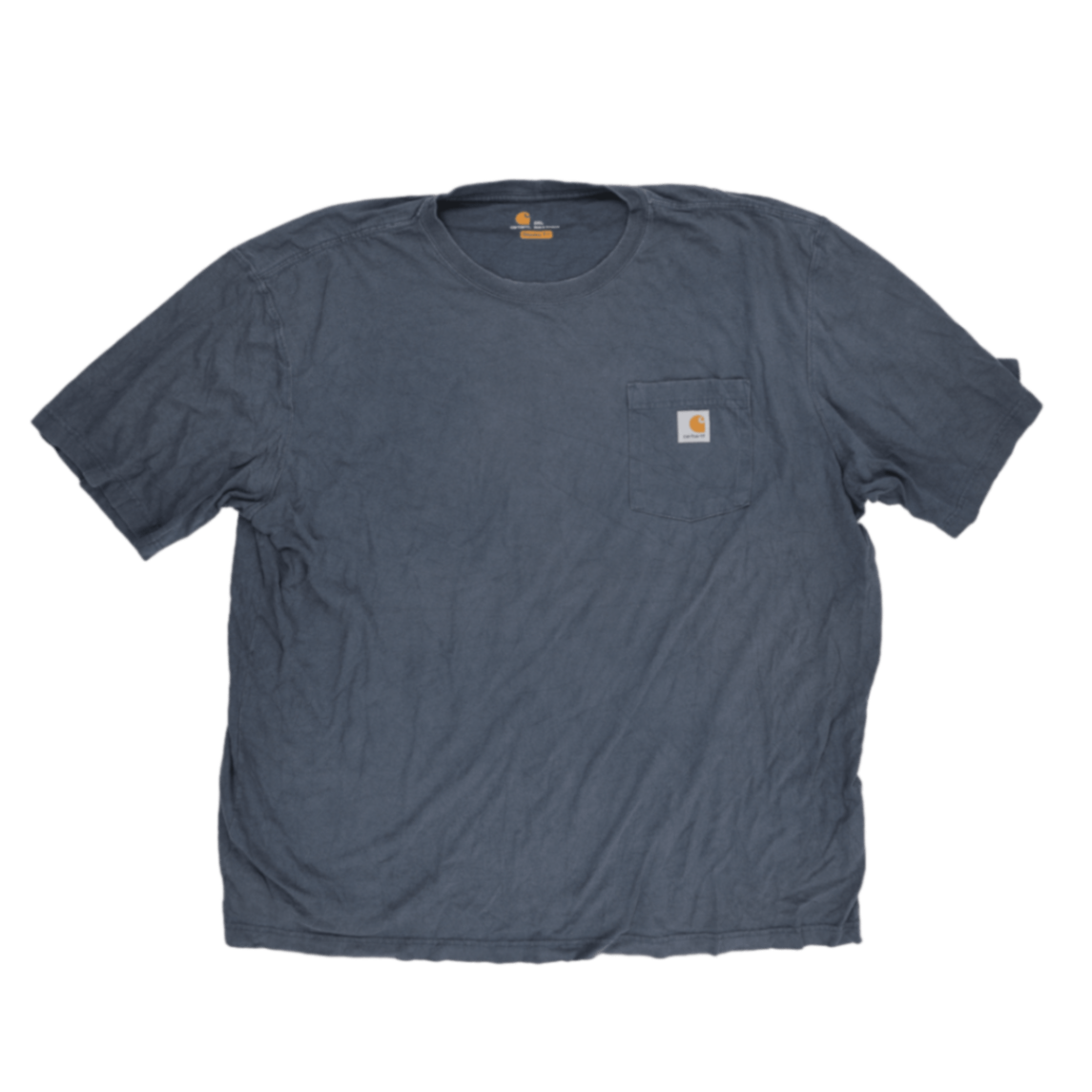 Carhartt 2XL Original Fit Blue Workwear T-Shirt Cotton Crew Neck
