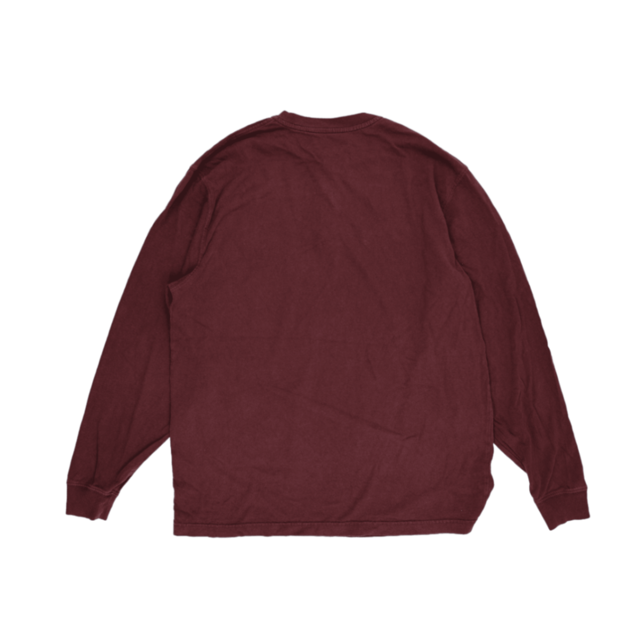 Carhartt Men's Original Fit Maroon Long Sleeve Henley T-Shirt Size Medium Cotton Workwear Casual