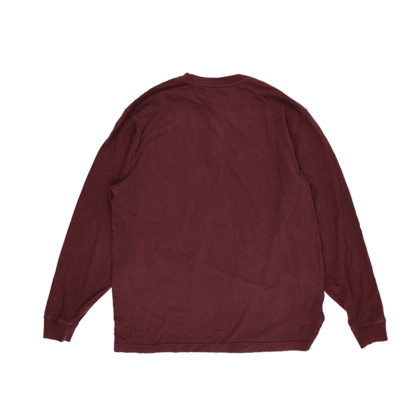 Carhartt Men's Original Fit Maroon Long Sleeve Henley T-Shirt Size Medium Cotton Workwear Casual
