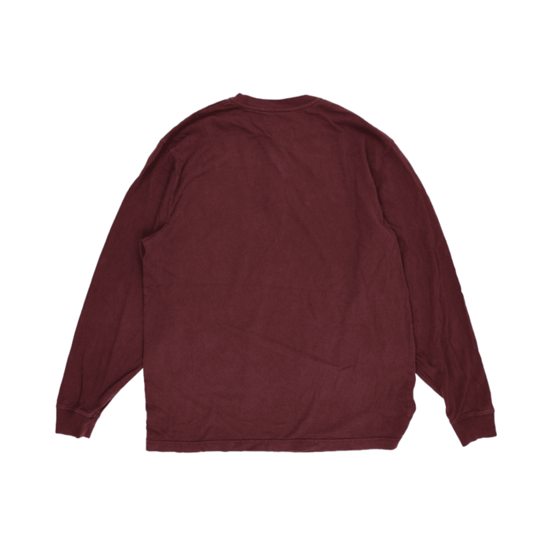 Carhartt Men's Original Fit Maroon Long Sleeve Henley T-Shirt Size Medium Cotton Workwear Casual