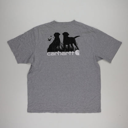 Carhartt Grey XL Graphic T-Shirt Cotton Blend Crew Neck Men