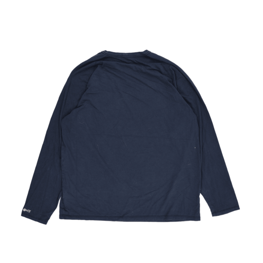Carhartt XL Navy Blue Long Sleeve Cotton T-shirt Crew Neck Men's Clothing