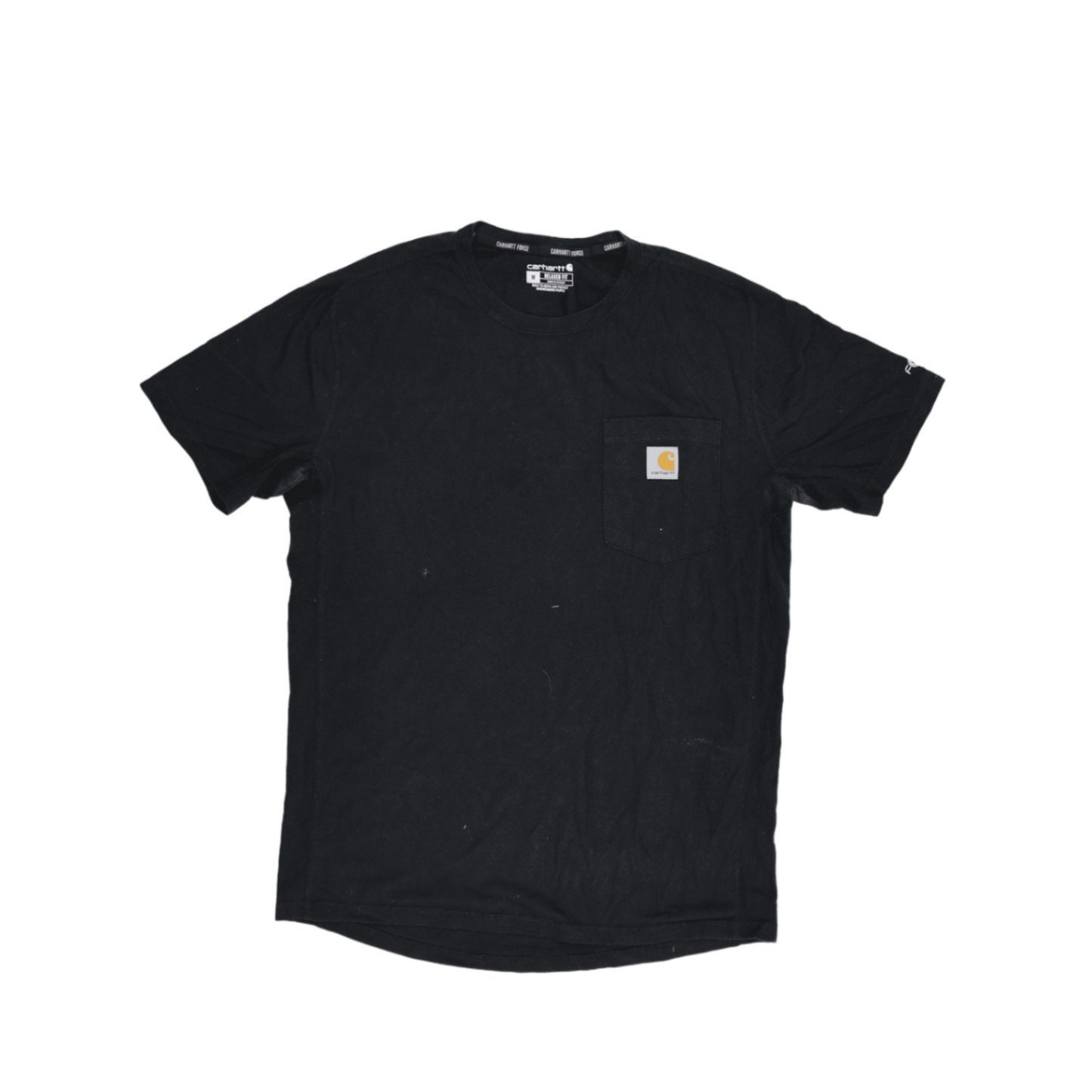 Carhartt Force Black Crewneck Pocket T-Shirt Men's Size Medium Cotton Blend