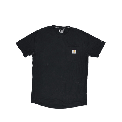 Carhartt Force Black Crewneck Pocket T-Shirt Men's Size Medium Cotton Blend