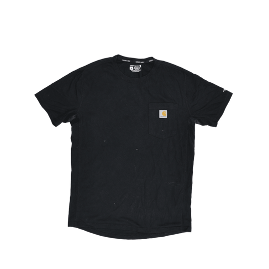 Carhartt Force Black Crewneck Pocket T-Shirt Men's Size Medium Cotton Blend