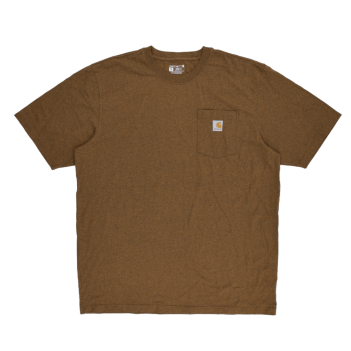 Carhartt Brown Pocket T-shirt XL Tall Cotton Blend Crew Neck Men's Clothing