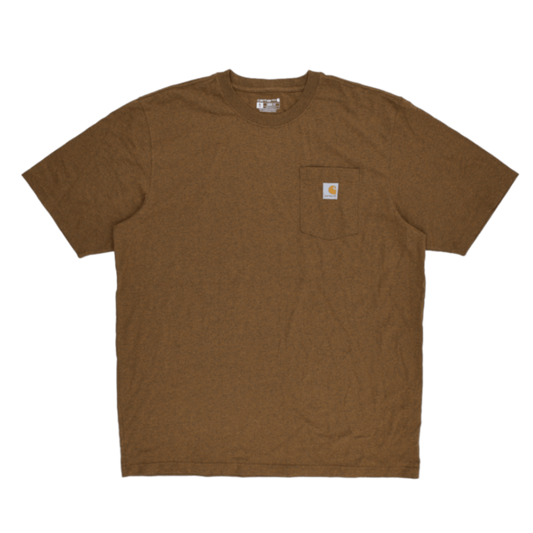 Carhartt Brown Pocket T-shirt XL Tall Cotton Blend Crew Neck Men's Clothing