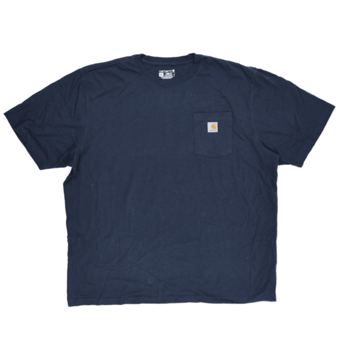 Carhartt Loose Fit 2XL Navy Blue Pocket T-Shirt Cotton Casual Crew Neck