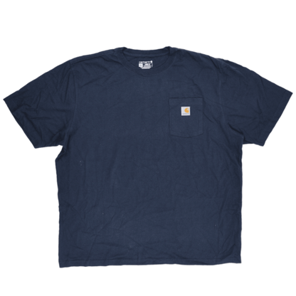 Carhartt Loose Fit 2XL Navy Blue Pocket T-Shirt Cotton Casual Crew Neck