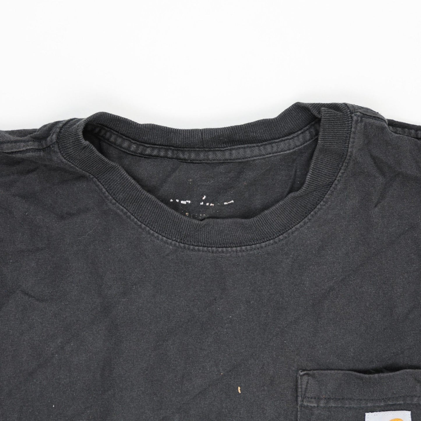 Carhartt Black Heavyweight Pocket T-Shirt Men's Large Cotton Crew Neck Workwear Casual