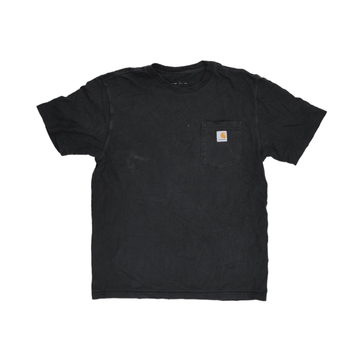 Carhartt Black Heavyweight Pocket T-Shirt Men's Large Cotton Crew Neck Workwear Casual