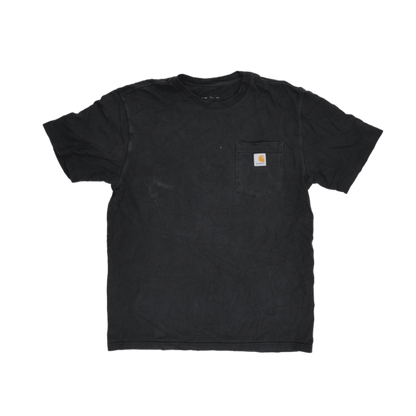 Carhartt Black Heavyweight Pocket T-Shirt Men's Large Cotton Crew Neck Workwear Casual