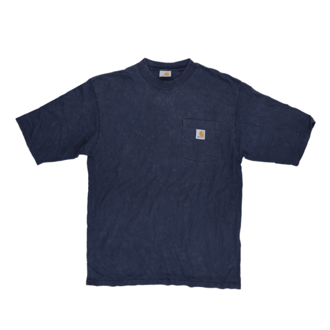 Carhartt Navy Cotton T-Shirt Large Vintage Casual Crew Neck